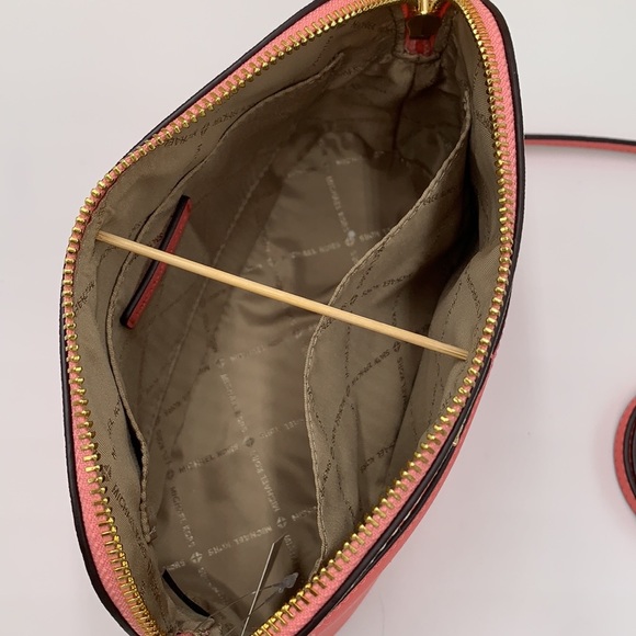 Michael Kors Jet Set Travel Medium Logo Dome Crossbody Grapefruit Multi Color - Picture 14 of 16